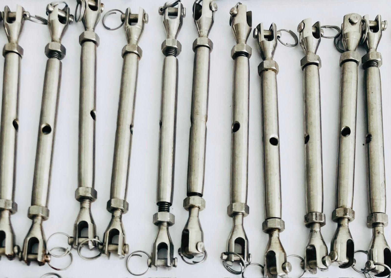 Wantspanner RVS, m8, gaffel 7 mm, p/st €6,95 aantal 11 stuks, Ophalen of Verzenden, Nieuw, Tuigage en Masten, Zeilboot of Motorboot