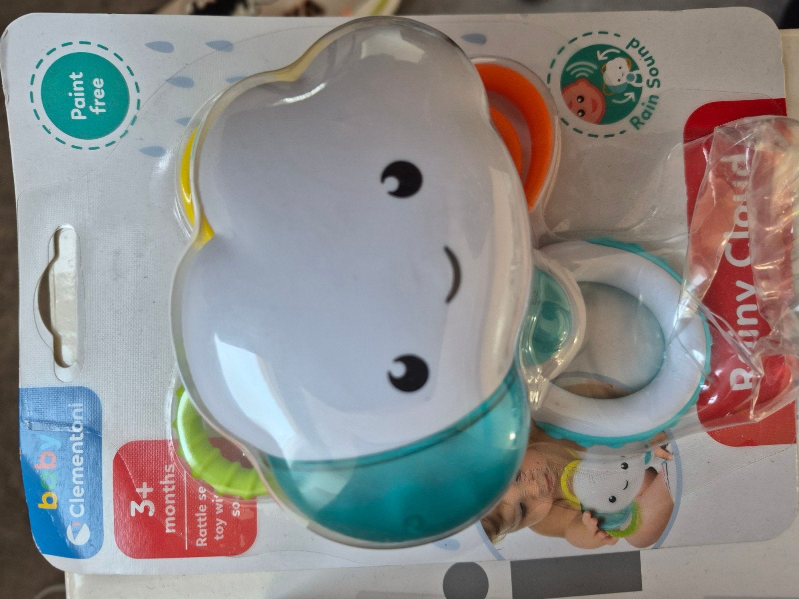 Baby Clementoni Rainy Cloud Rammelaar - Nieuw, Kinderen en Baby's, Speelgoed | Babyspeelgoed, Nieuw, Rammelaar, Met geluid, Ophalen of Verzenden