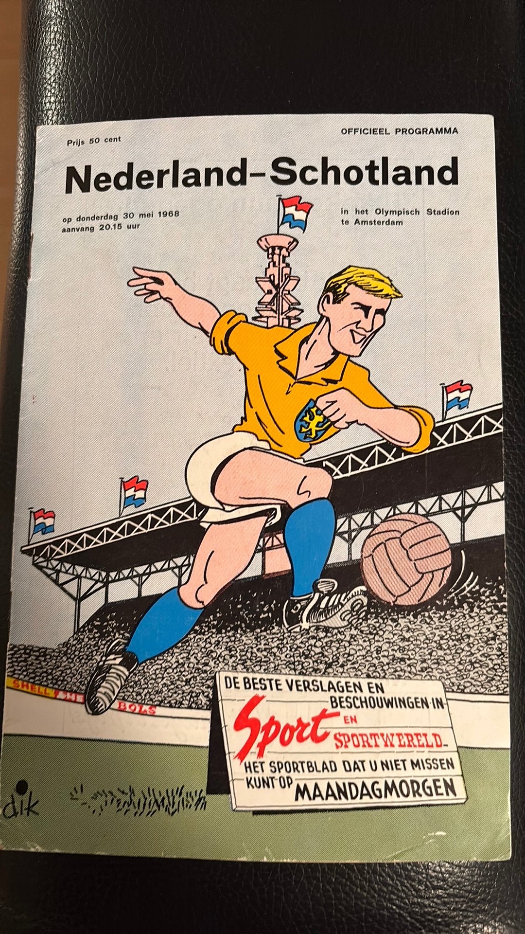 Nederland-Schotland debuut VAN HANEGEM (Xerxes) 1968, Verzamelen, Ophalen of Verzenden, Gebruikt, Overige binnenlandse clubs, Boek of Tijdschrift