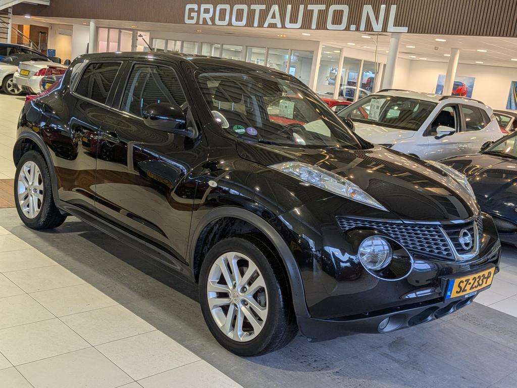 Nissan Juke 1.6 DIG-T Tekna Airco, Cruise Control, Trekhaak,, Auto's, Voorwielaandrijving, Gebruikt, Zwart, 14 km/l