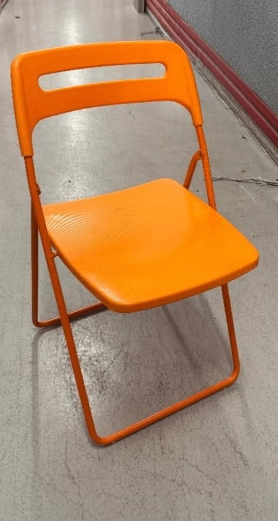 Vier oranje Ikea Nisse design klapstoelen, Ophalen, Overige kleuren, Design, Zo goed als nieuw