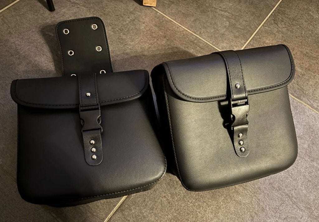 2 Zwarte Motor Zadeltassen / Zadel Tas Opbergtas Zijkoffer, Motoren, Verzenden, Nieuw