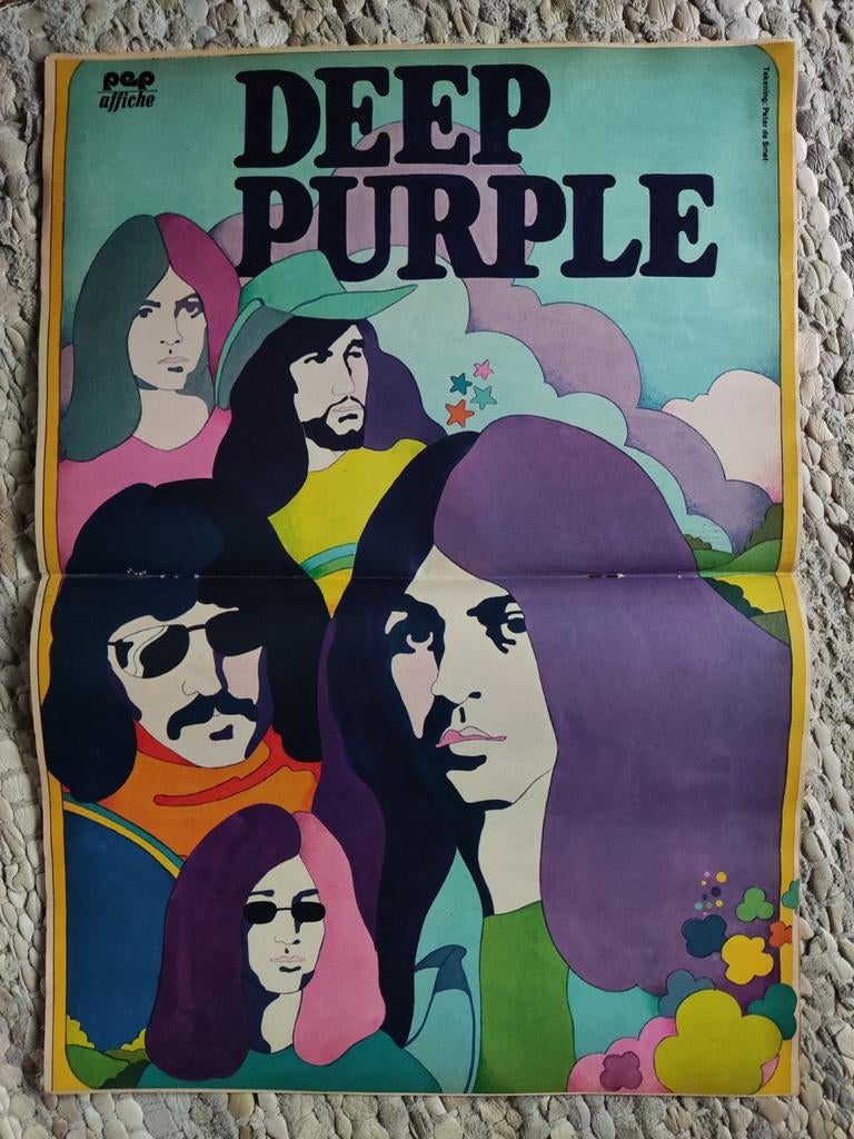 Poster Deep Purple in Pep 1972, Verzamelen, Ophalen of Verzenden