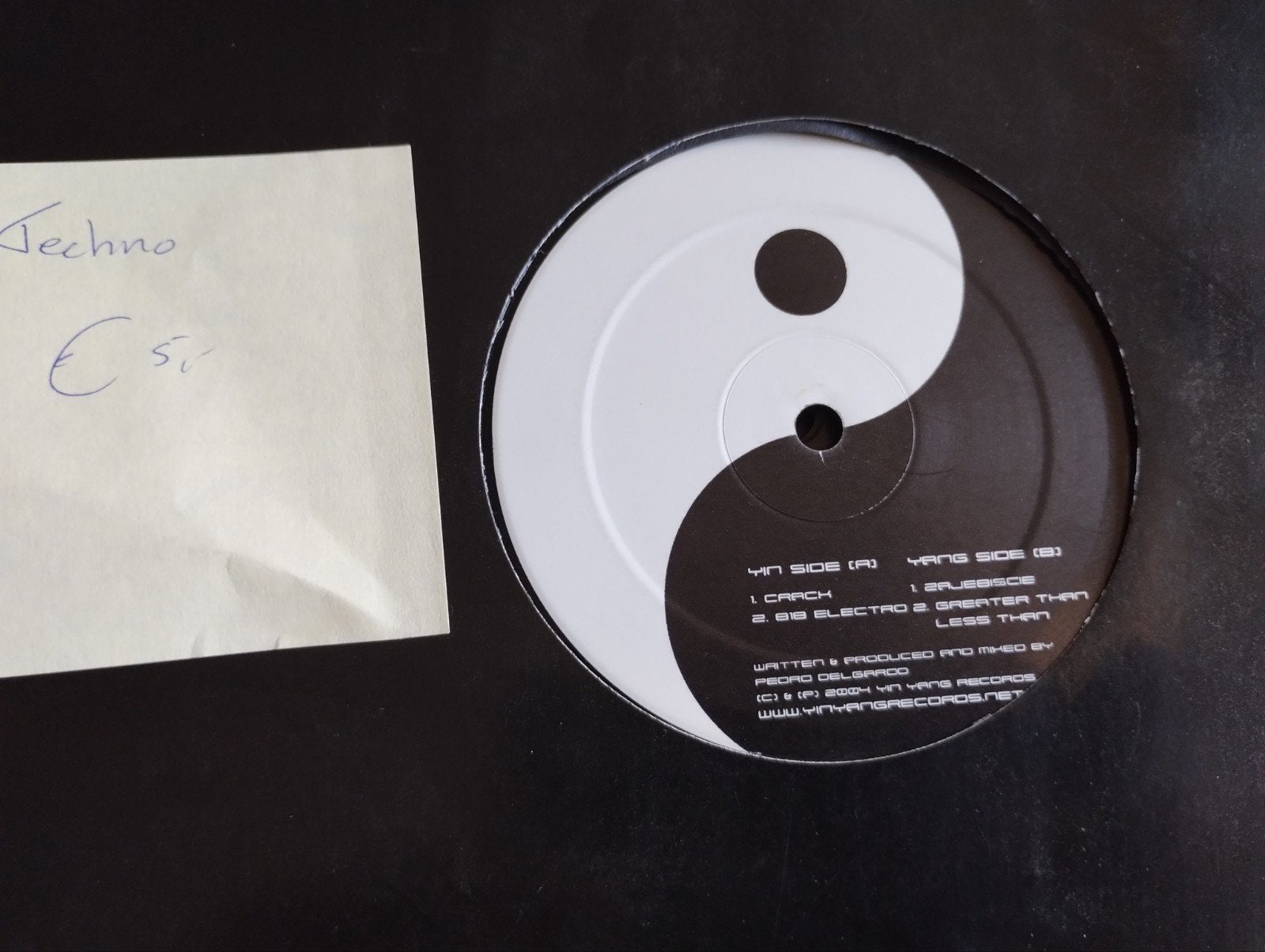Yin Yang Records Techno 12" Vinyl - Pedro Delspado, Cd's en Dvd's, Vinyl | Dance en House, LP, Gebruikt, Originele persing, Ophalen of Verzenden