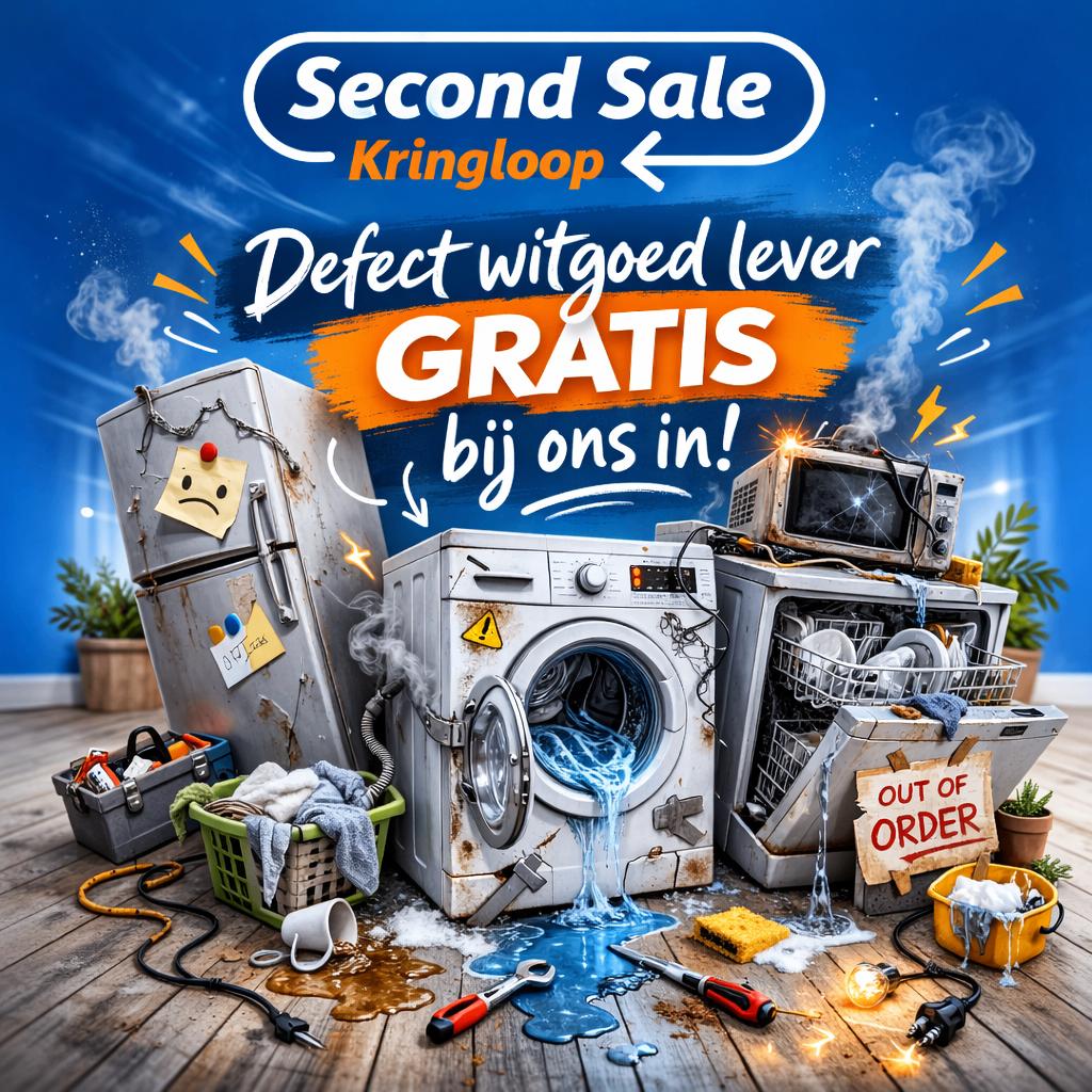 ️ Defect witgoed? Lever het gratis in!, Ophalen, 1200 tot 1600 toeren, Nvt, Niet werkend