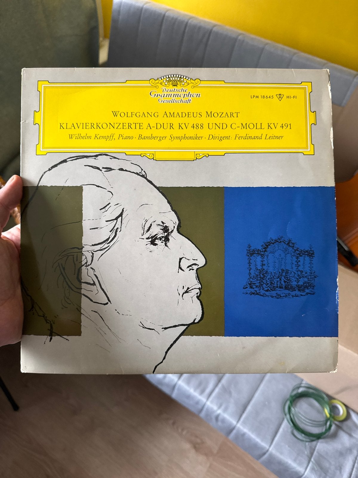 Mozart: Pianoconcerten KV 488 & KV 491 - Wilhelm Kempff LP, LP, Gebruikt, Mozart, Soloconcert