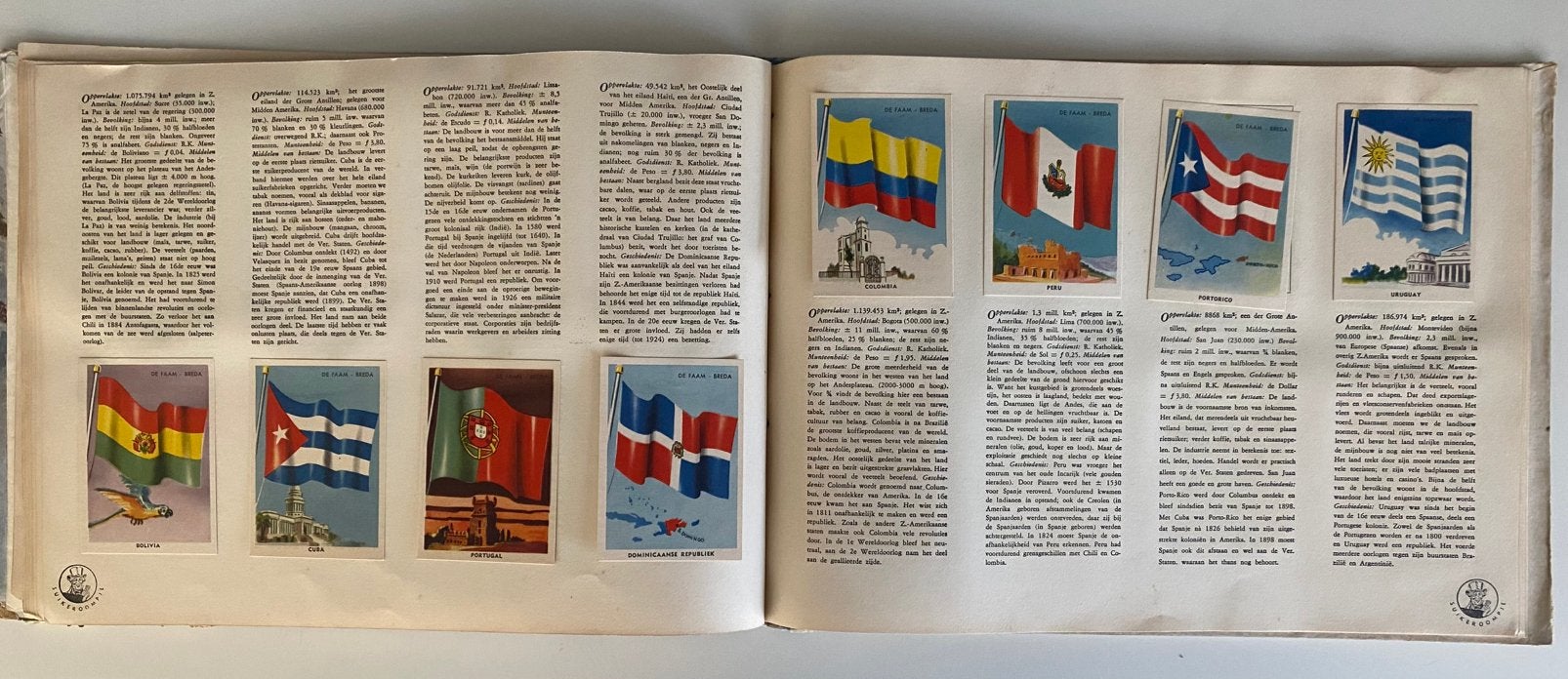 Vintage “Vlaggen van alle Landen” De Faam, Ophalen of Verzenden, Gebruikt