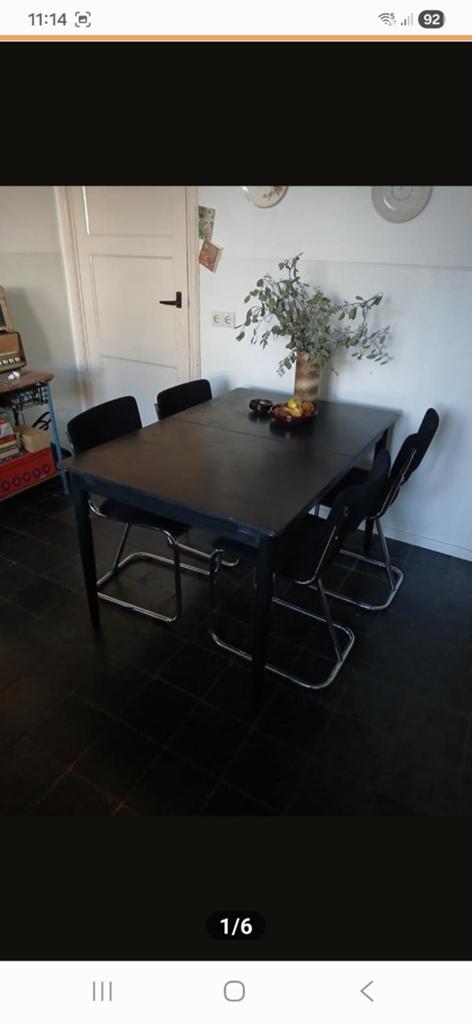 Vintage tafel uitschuifbaar, Huis en Inrichting, Ophalen, Gebruikt, 100 tot 150 cm, 50 tot 100 cm