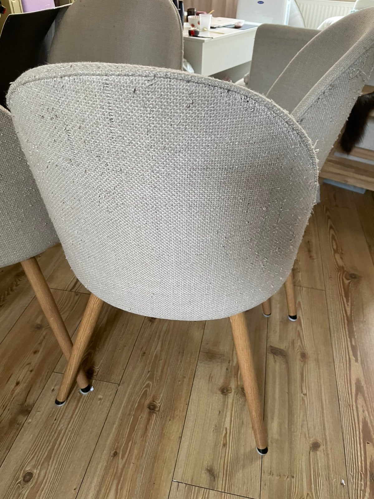 4x gratis eetkamer stoelen, Ophalen, Gebruikt, Vier