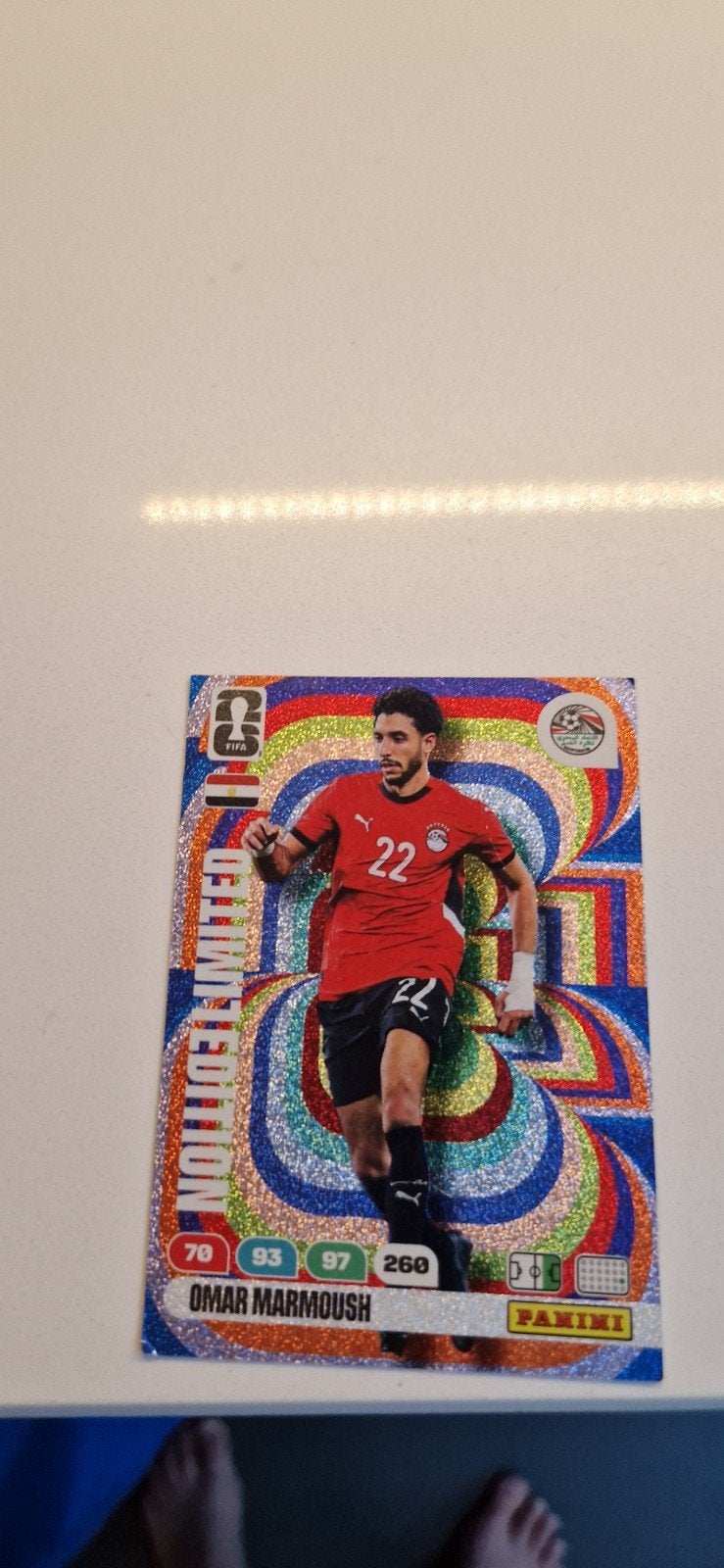 Omar Marmoush Limited Edition Panini FIFA World Cup 2026, Ophalen of Verzenden, Zo goed als nieuw, Overige sporten, Spelerskaart