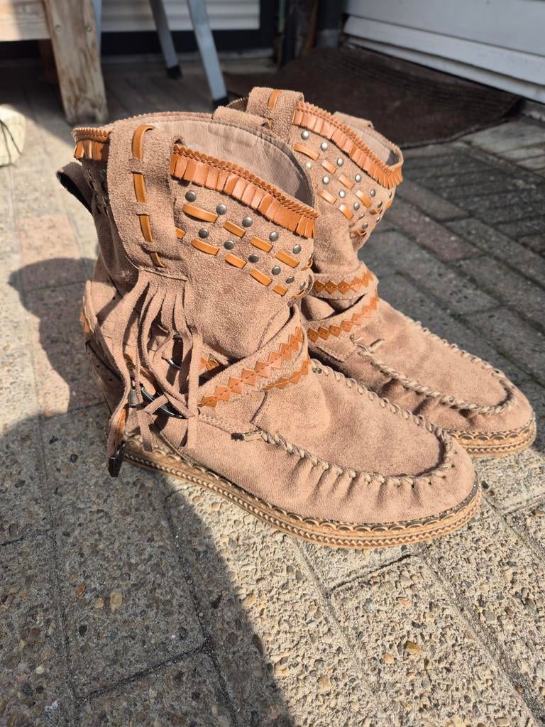 Niko Amore Ibiza Style Laarzen Maat 40, Ophalen, Beige, Lage of Enkellaarzen, Niko Amore