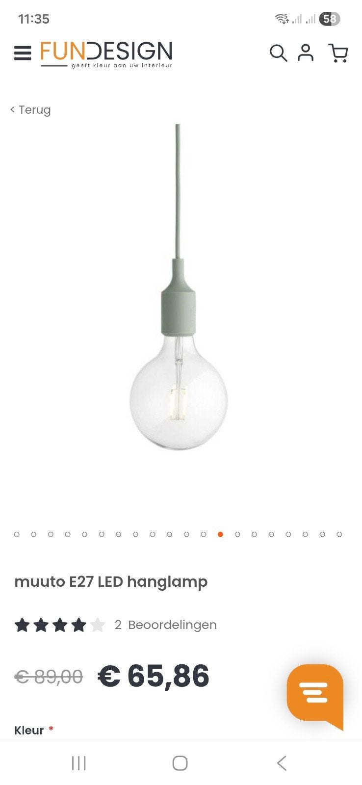 Muuto E27 LED hanglamp - Mintgroen, Kunststof, Modern, Scandinavisch, Minimalistisch, Zo goed als nieuw, E27 (groot)