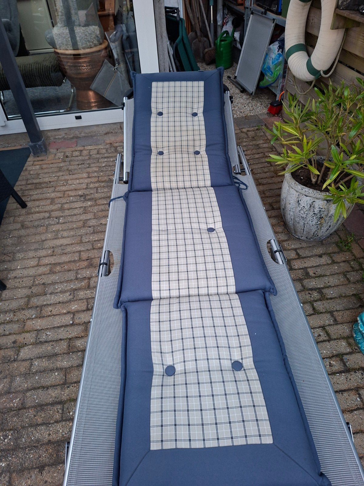 2 Ligbed kussens -P&R Design. Loungestoel kussen, Tuin en Terras, Ligbedden, Ophalen, Gebruikt, Plastic, Inklapbaar