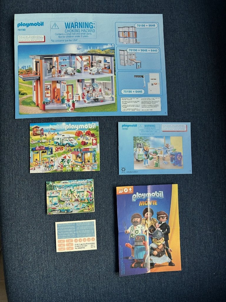 2 Bouwbeschrijvingen & Folders Playmobil 70190+70192, Ophalen, Gebouw, Losse onderdelen, Zo goed als nieuw