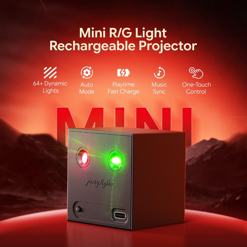 Draadloze portable oplaadbare laser projector rood / groen, Ophalen, Nieuw, Laser, Geluidgestuurd