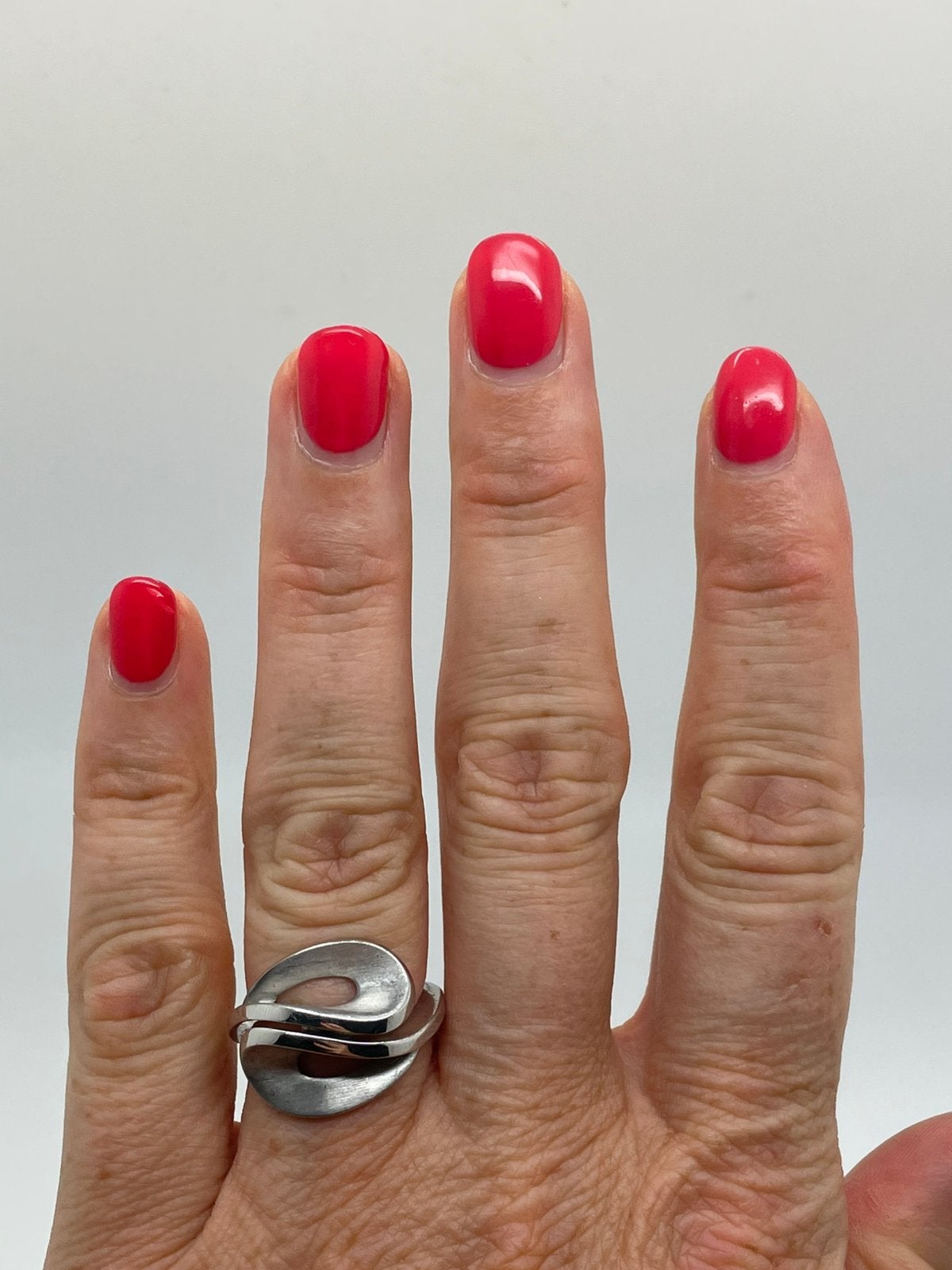 E864 Prachtige zilveren Franz Breuning ring maat 17, Ophalen of Verzenden, X, Dame, Zilver
