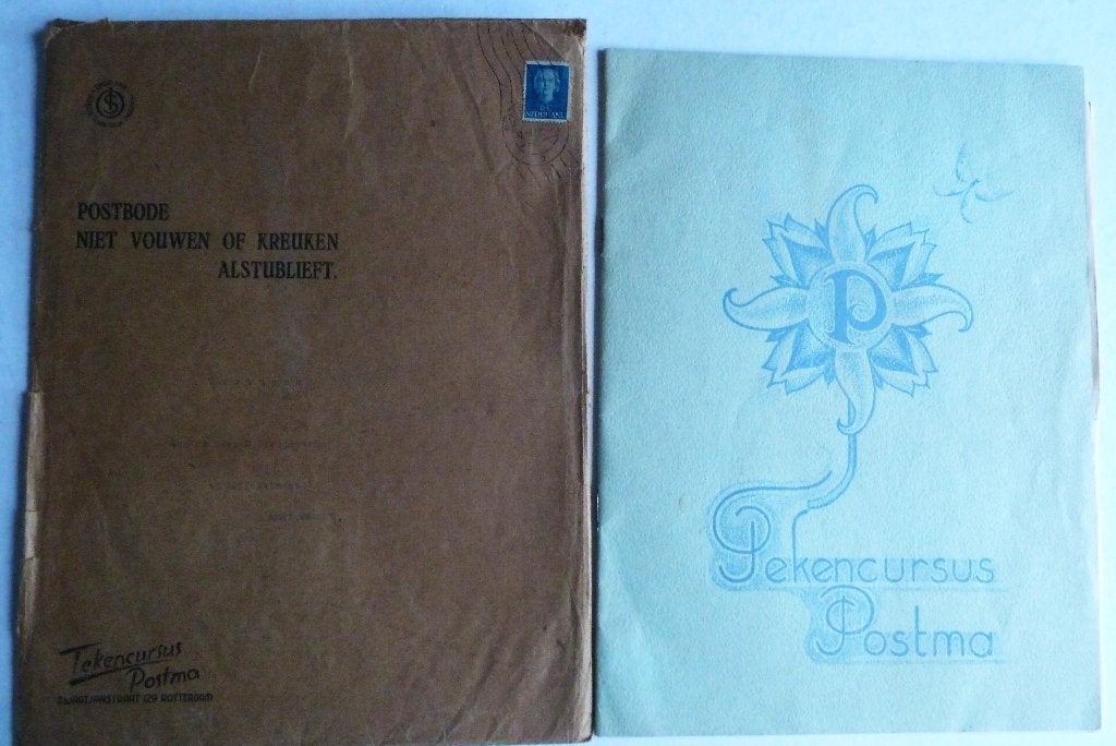 Tekencursus Postma Rotterdam 1950 prospectus, Ophalen of Verzenden, Gelezen, Schilder- en Tekenkunst