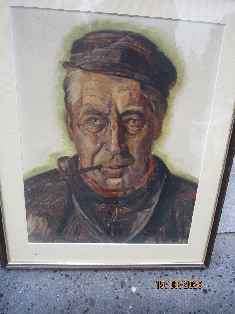 T.J.Groeneveld, (Scheen Lex), Pr gesch Portret van een Boer, Antiek en Kunst, Kunst | Schilderijen | Klassiek, Ophalen, Expressionistisch