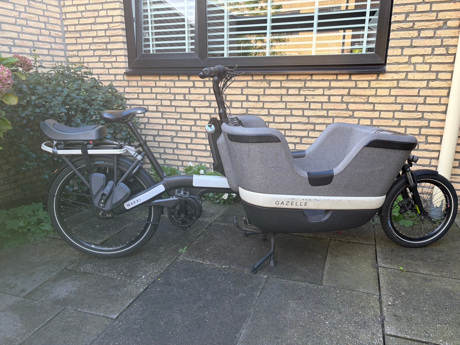 Bakfiets Gazelke makkie, Ophalen, Gebruikt, 3 kinderen, Elektrisch