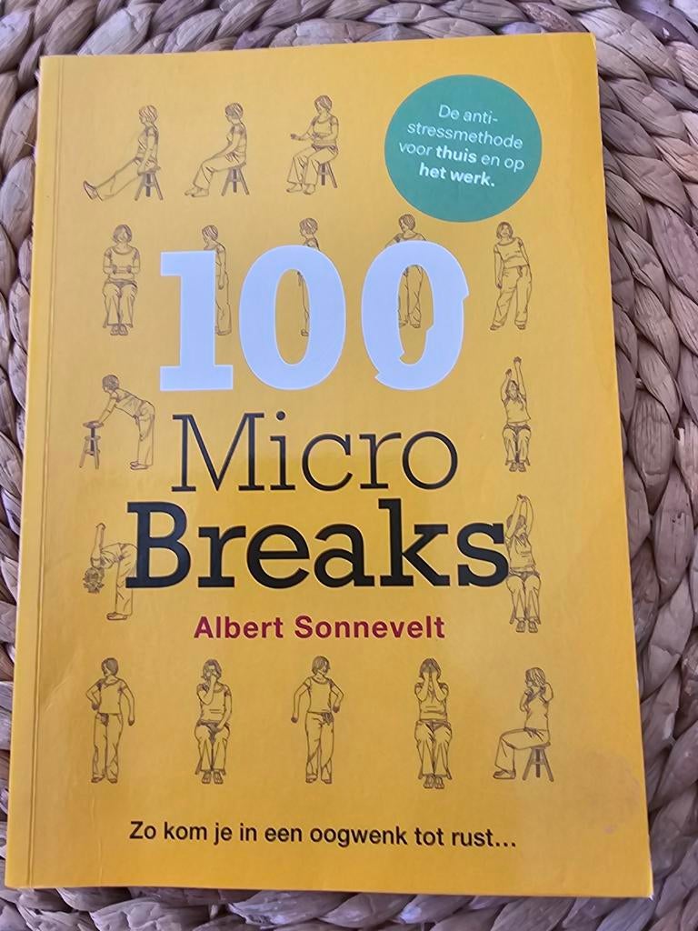 100 Micro Breaks: Antistressmethode voor thuis en werk, Boeken, Gezondheid, Dieet en Voeding, Zo goed als nieuw, Gezondheid en Conditie