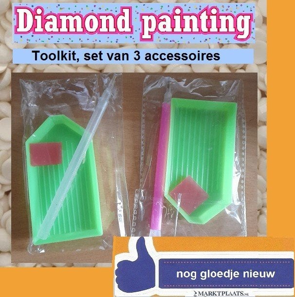 Diamond painting accesoires setje / toolkit 3 delig, Ophalen of Verzenden, Nieuw, Gereedschap of Toebehoren, Overige merken