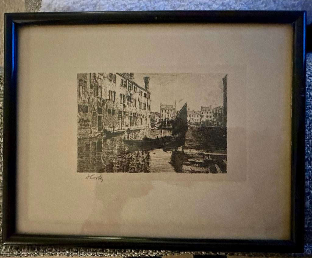 Twee etsen uit en van Venetië, 1925, Ophalen of Verzenden