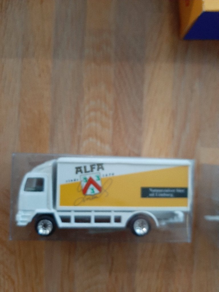 Alfa miniatuur vrachtauto, aanhanger en heftruck Nieuw, Ophalen of Verzenden, Nieuw, Bus of Vrachtwagen, Overige merken