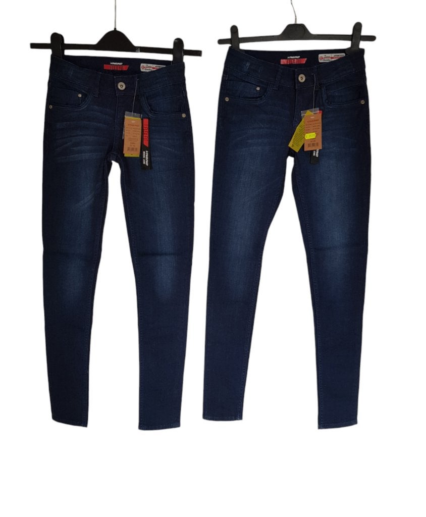 VINGINO flex fit jeans Bernice deep dark maat 12/152. NIEUW!, Kinderen en Baby's, Kinderkleding | Maat 152, Broek, Nieuw, Vingino
