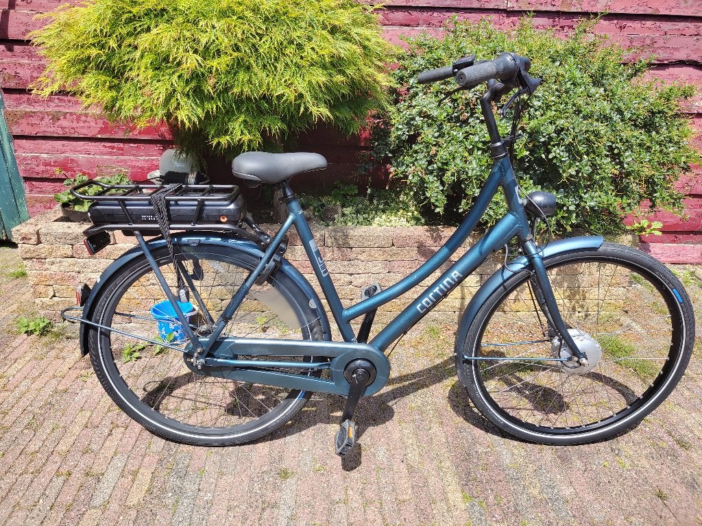 Elektrische Cortina u1,echt goede fiets,accu,motor., Fietsen en Brommers, Elektrische fietsen, Gebruikt, Cortina, 55 tot 59 cm