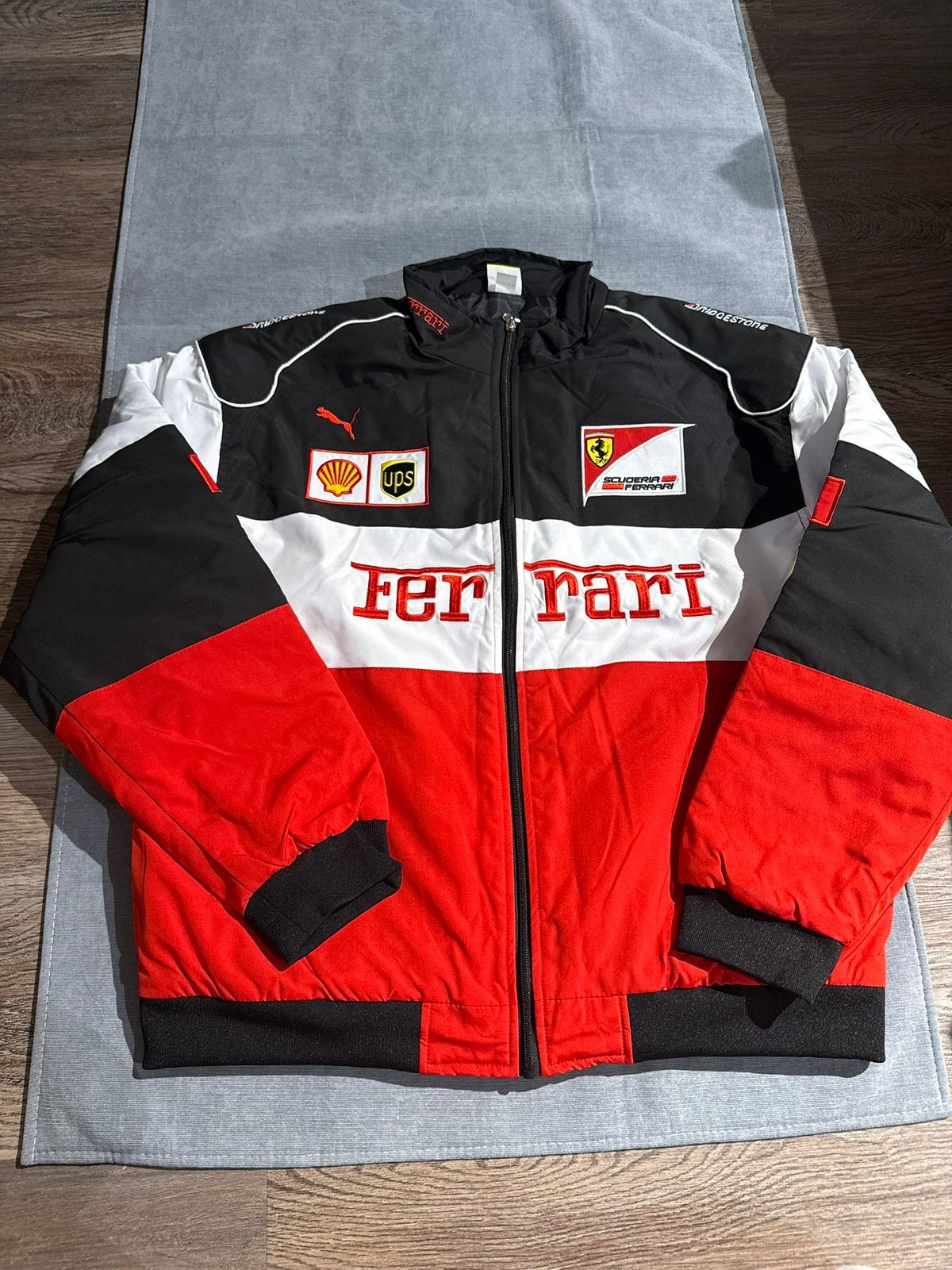 Ferrari Racing jas (maat XXL) – vintage stijl classic, Ophalen of Verzenden, Zo goed als nieuw, Overige maten, Rood