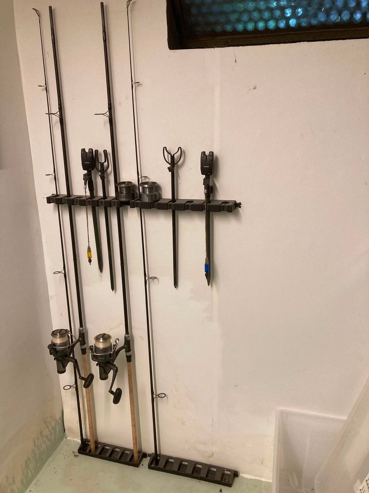 Complete karper set: hengels, molens, net, stoel en meer, Ophalen, Gebruikt, Complete set