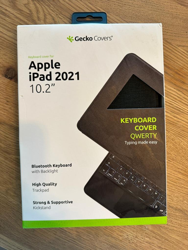 Gecko Covers Keyboard Cover Apple iPad 10.2” (2019/2020/2021, 10 inch, Nieuw, Bescherming voor- en achterkant, Ophalen of Verzenden