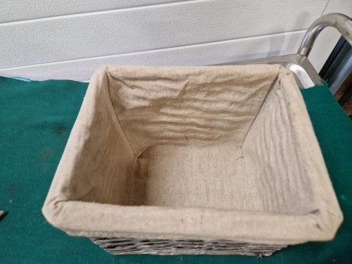rieten mand met jute, Ophalen of Verzenden, 'T Olde Gre-j, Info@toldegrej.nl, Endepoelstraat 20f Didam