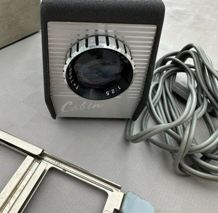 Vintage Cabin diaprojector met koffer en dia's, Ophalen of Verzenden, Gebruikt
