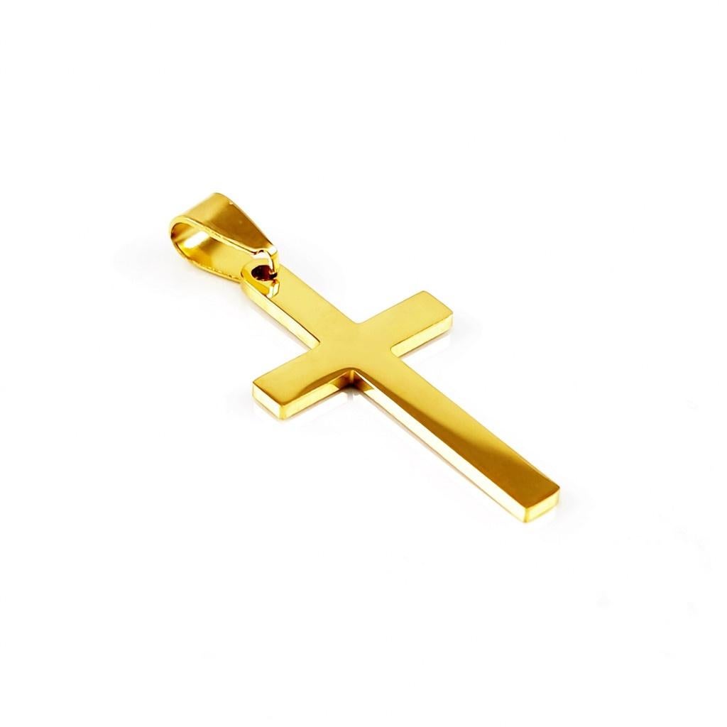35mm Kruis Hanger Vergulde Staal Classic Kruis Heren Dames, Overige materialen, Birgitta-Gracht 33, 6465 EL Kerkrade, Nederland