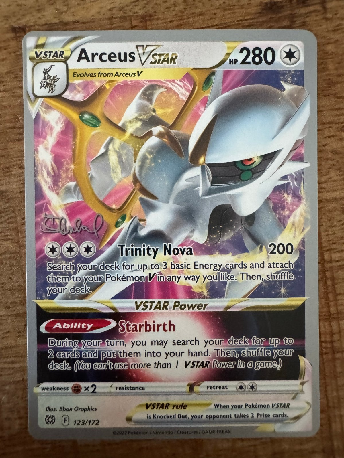 Arceus VSTAR Pokémon World Championships 2022 kaart, Ophalen of Verzenden, Zo goed als nieuw, Losse kaart