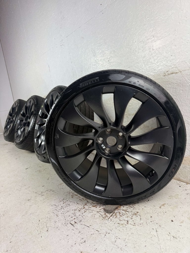 Originele Tesla Model Y velgen 21" 5x114.3 Uberturbine, Niet ingevuld, Gebruikt, 275 mm, Banden en Velgen