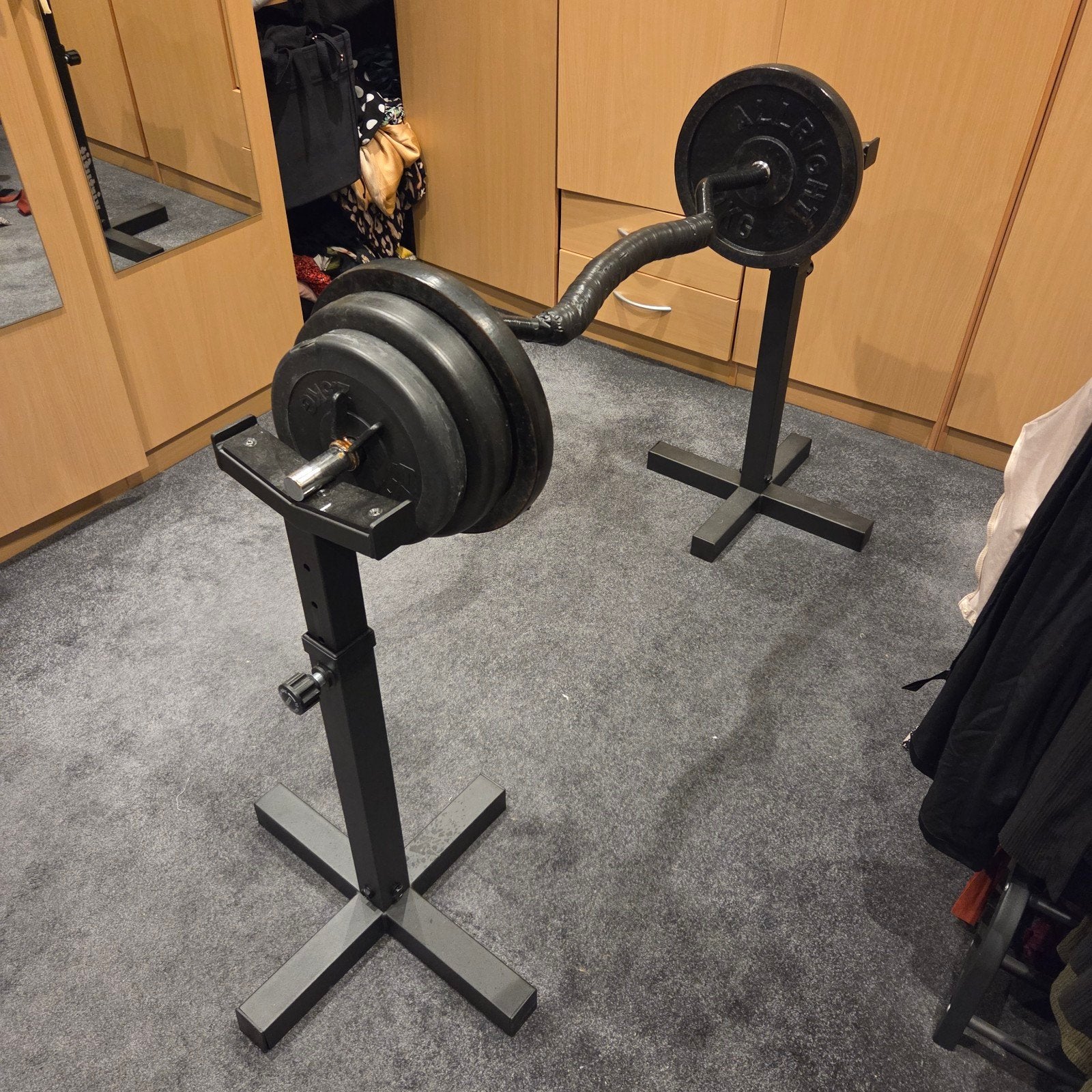 curl station . ez bar en standhouder biceps  35kg fitness, Sport en Fitness, Ophalen of Verzenden, Gebruikt, Armen, Overige typen