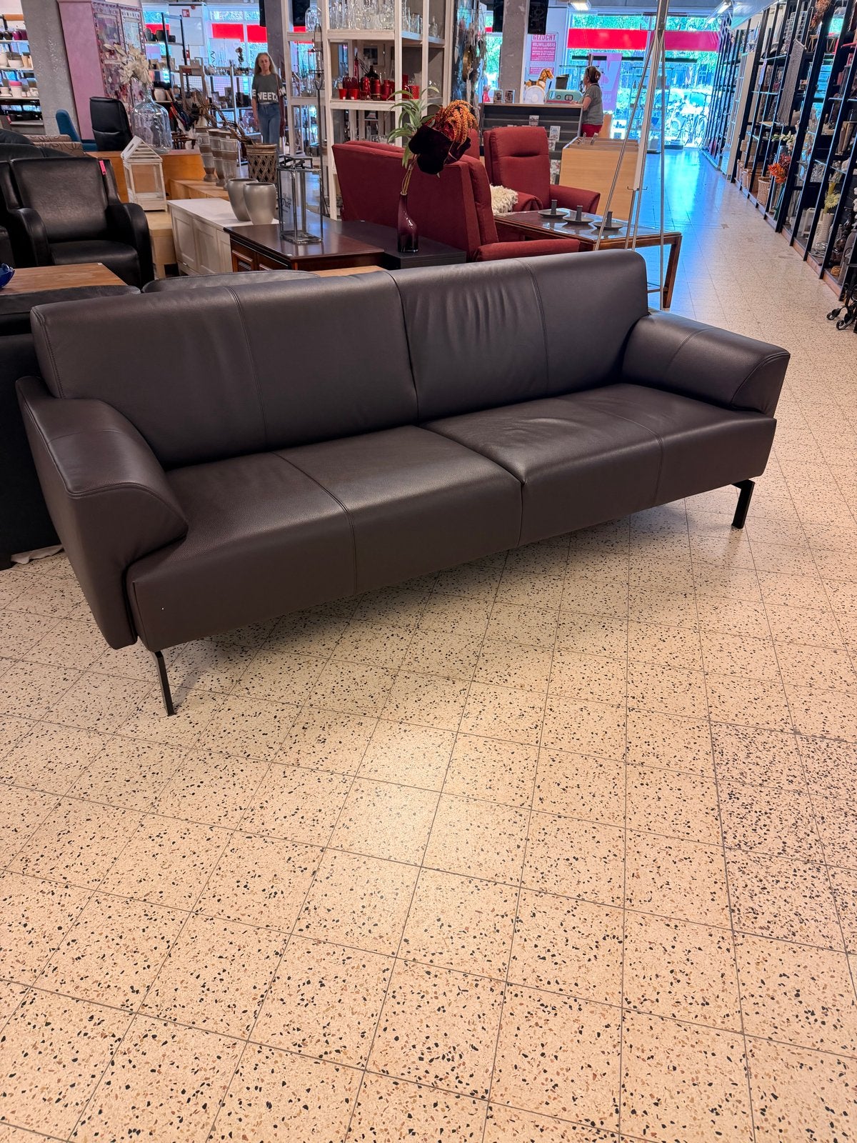 Rolf Benz Leren DesignBank - Zo Goed als Nieuw RB 120, Ophalen, Wawollie Kringloop, Driepersoons, Zo goed als nieuw