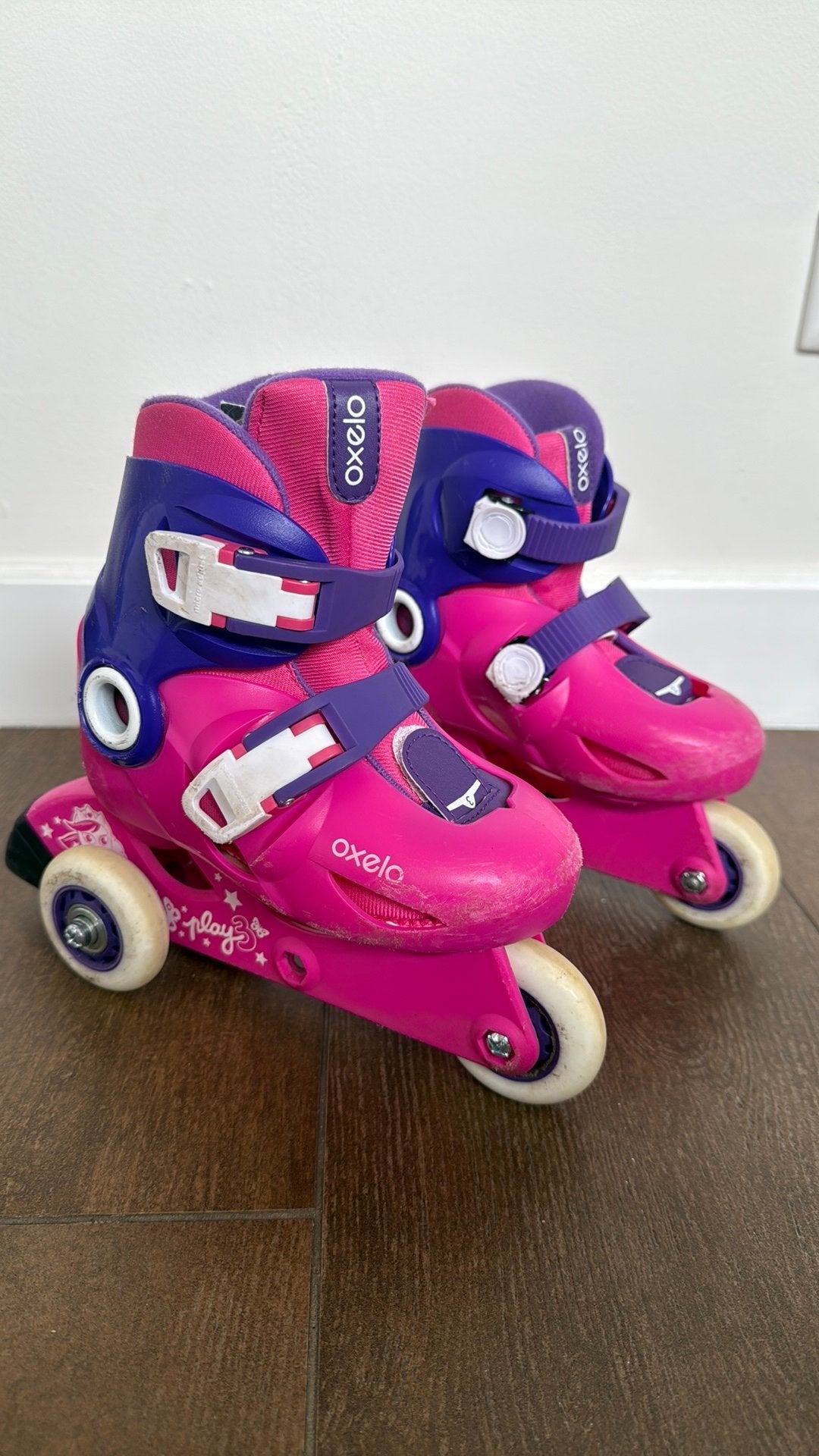 Kinder skeelers Oxelo 3 wielen - verstelbaar maat 26-28, Sport en Fitness, Skeelers, Kinderen, Overige typen, Ophalen, Overige merken