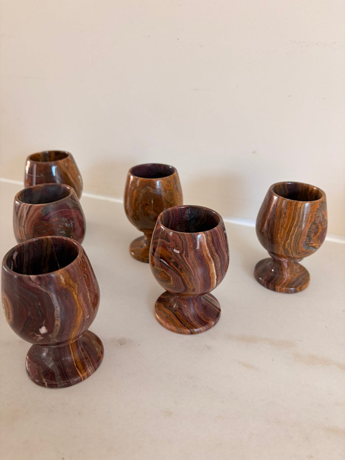 Vintage onyx eierdopjes, Ophalen of Verzenden