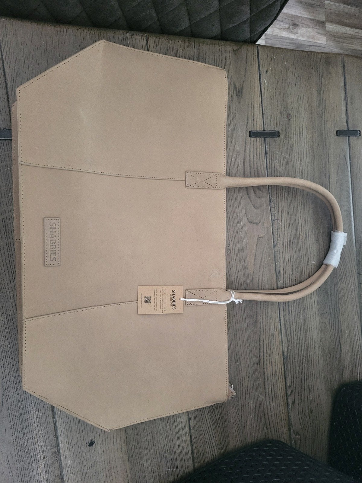 Shabbies Amsterdam Leren Shopper - Light Taupe, Ophalen of Verzenden