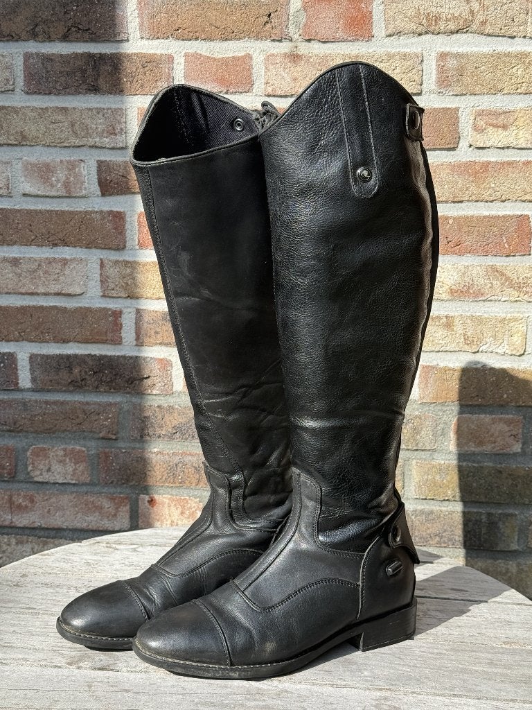 Paardrijlaarzen Leder | Maat 39N | Merk QHP | Dames, Ophalen, Ritssluiting, Dressuur, Zo goed als nieuw