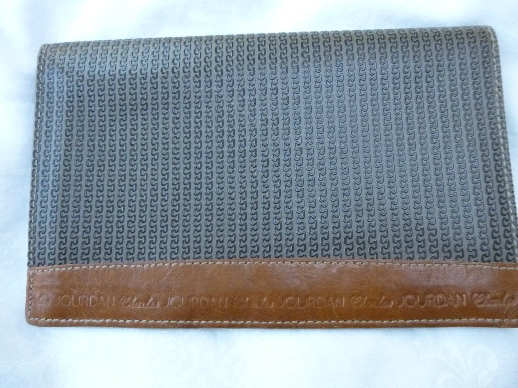 Vintage Charles Jourdan leren portefeuille, Overige merken, Gebruikt, Bruin, Ophalen of Verzenden