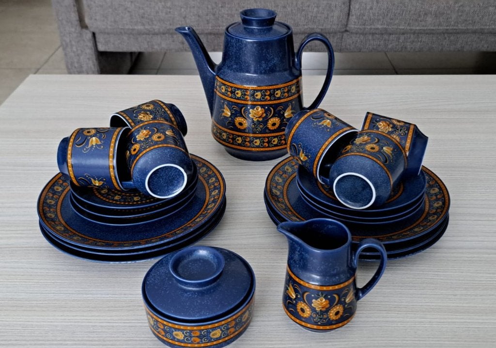 Koffieservies 6 personen Hindelooper Kunst, Ophalen, Overige merken, Zo goed als nieuw, Overige stijlen