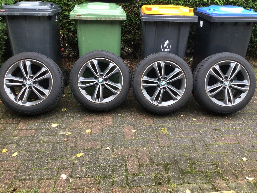 Winterbanden op BMW velgen  205/55 R17, Ophalen, Gebruikt, Banden en Velgen, 17 inch