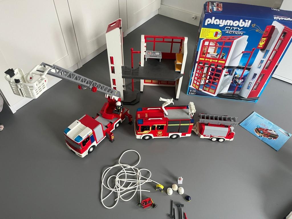 Playmobil uitgebreide brandweer; kazerne + 2 brandweerauto's, Kinderen en Baby's, Speelgoed | Playmobil, Ophalen of Verzenden