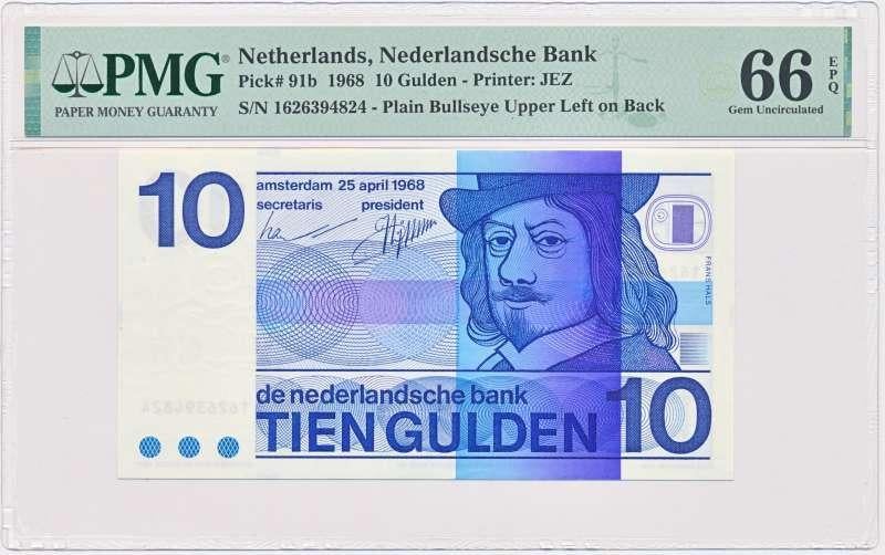 Nederland 10 Gulden 1968 Frans Hals PMG66 EPQ