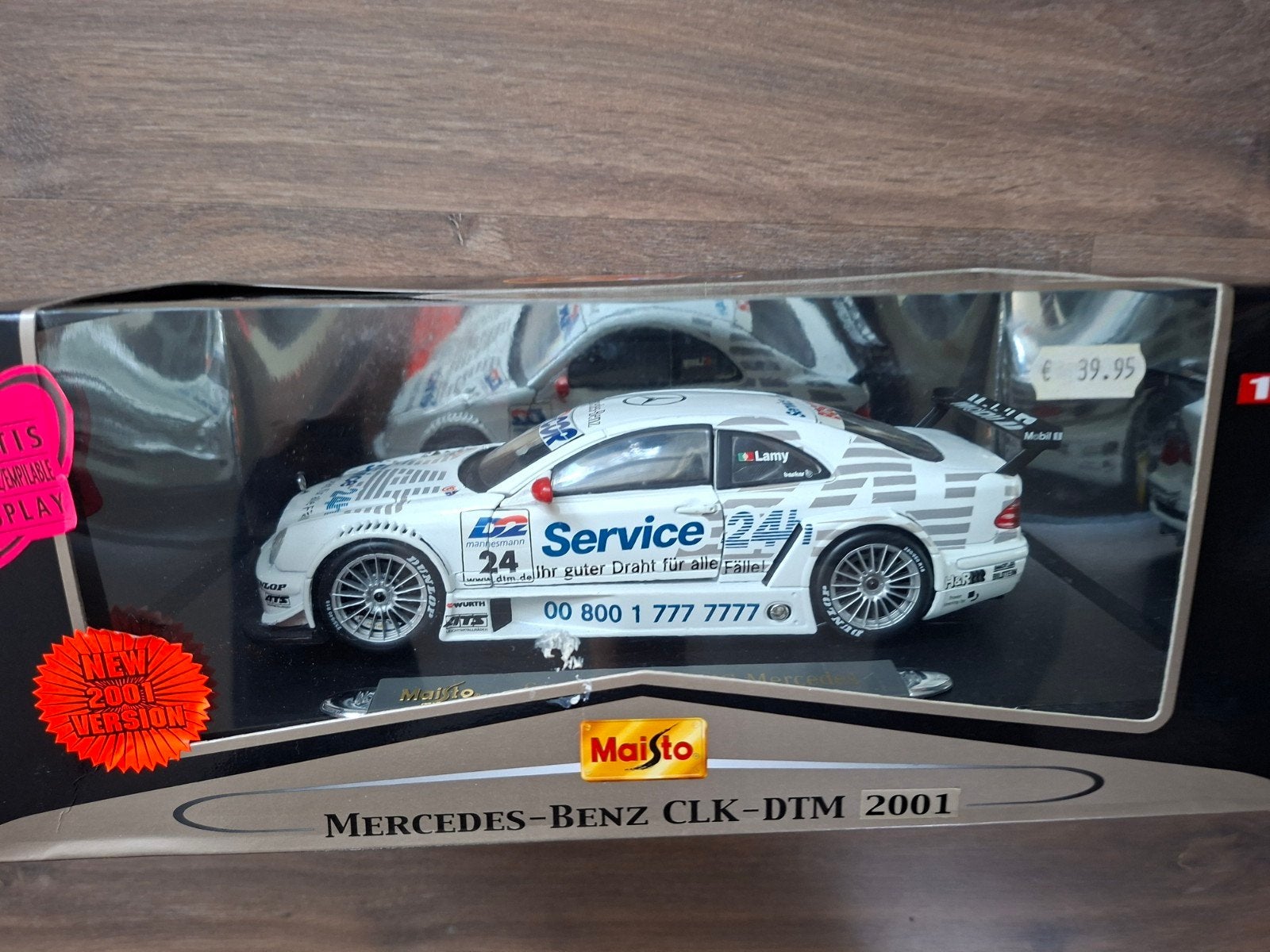 Maisto Mercedes-Benz CLK-DTM 2001 Modelauto 1:18, Ophalen of Verzenden, Zo goed als nieuw, Auto, Maisto