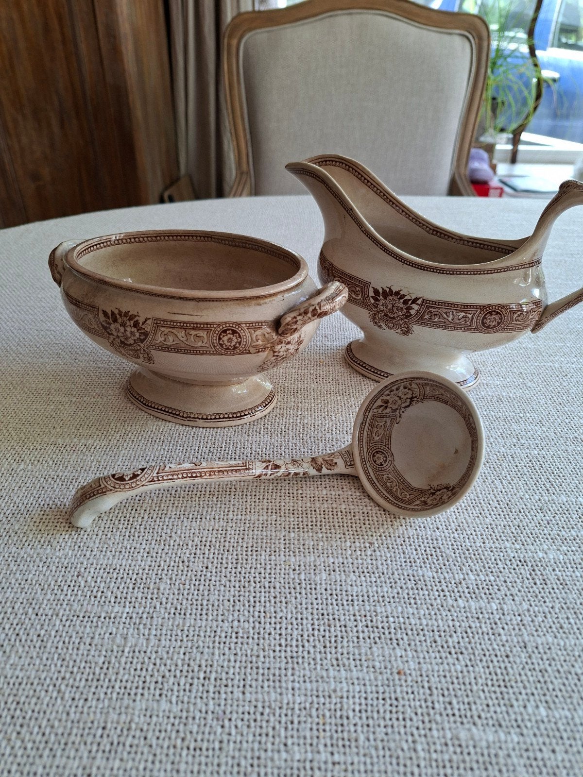 Brocante servies van Metz, Ophalen